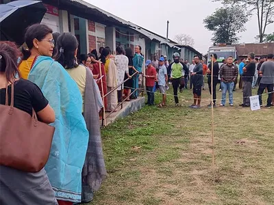 81 16 pc voter turnout recorded in repolling in outer manipur ls seat