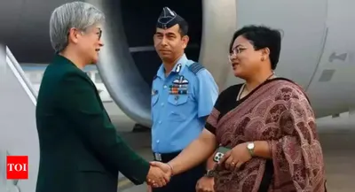 australian foreign minister penny wong arrives in india for 2 2 dialogue