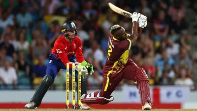 andre russell s masterclass helps west indies clinch 4 wicket win against england in 1st t20i