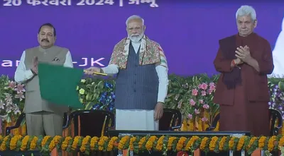pm modi launches multiple development projects worth over rs 32 000 cr in jammu