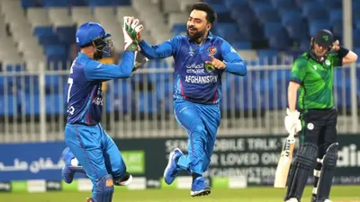 rashid  nabi pull afghanistan back in t20i series with 10 run win over ireland