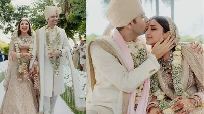  blessed to finally be mr and mrs    first pictures from parineeti chopra raghav chadha wedding