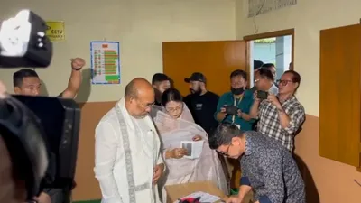 ls polls 2024  manipur cm biren singh casts his vote