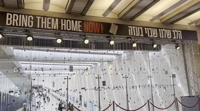  bring them home now   billboards hung in israel calls for hostage release as war with hamas clocks 6 months