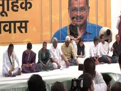 aap leaders observe hunger strike  atishi says   ed  cbi act as political weapons of bjp 
