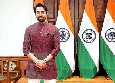 ayushmann khurrana visits new parliament building  says   feeling proud witnessing incredible architectural marvel 