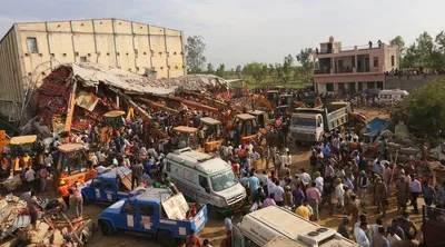 up  8 killed  11 rescued after cold storage roof collapses in sambhal