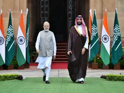 pm modi reviews trade ties with saudi arabia crown prince in delhi