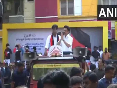 as polling for ls elections nears in tn  cm stalin holds roadshow in north chennai constituency
