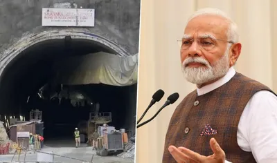 uttarkashi tunnel collapse  pm modi speaks to cm dhami  takes stock of rescue op