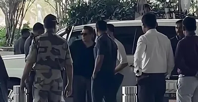 salman khan spotted at mumbai airport with tight security after firing incident