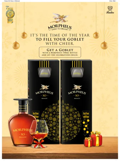 radico khaitan ltd launches ‘festive edition of morpheus brandy with goblet in pack’